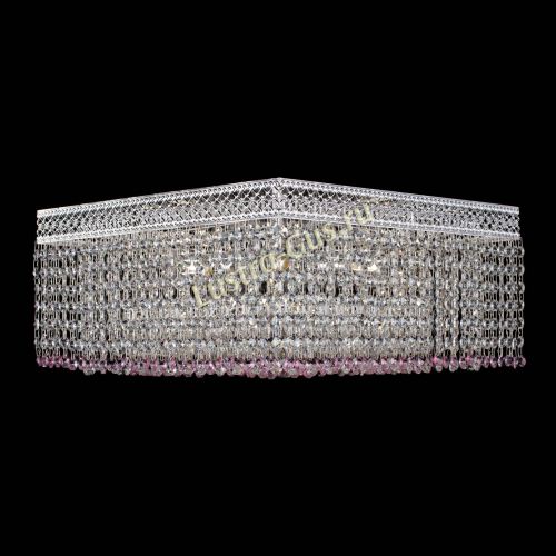 Люстра Квадрат Венеция №5 розовая в Ижевске Гусь Хрустальный