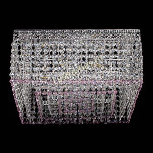 Люстра Квадрат Венеция №5 розовая в Ижевске Гусь Хрустальный