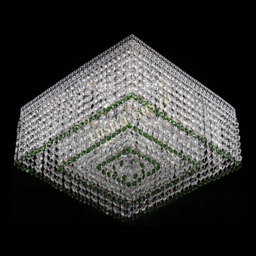 Люстра Квадрат Венеция №5 зеленая в Ижевске Гусь Хрустальный
