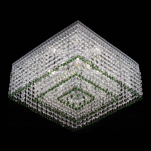 Люстра Квадрат Венеция №5 зеленая в Ижевске Гусь Хрустальный