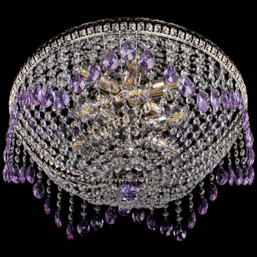 Люстра Лацио №5 журавлик фиолетовая в Ижевске Гусь Хрустальный