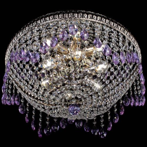 Люстра Лацио №5 журавлик фиолетовая в Ижевске Гусь Хрустальный