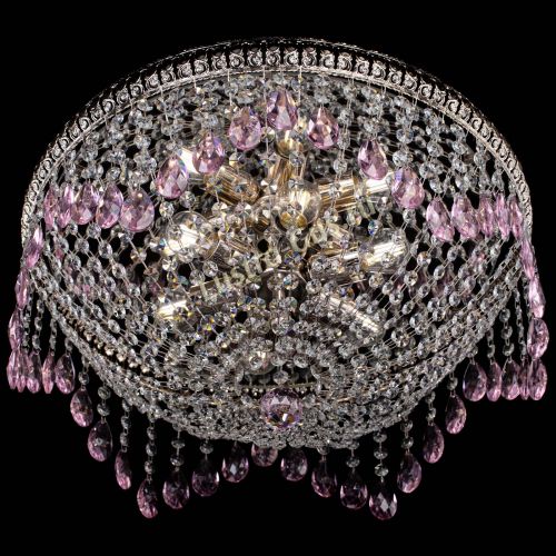 Люстра Лацио №5 журавлик розовая в Ижевске Гусь Хрустальный