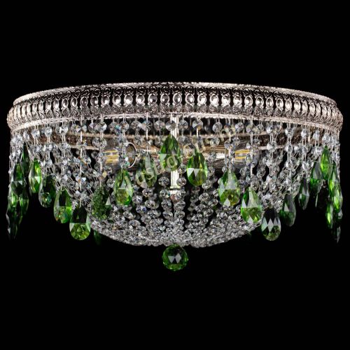 Люстра Лацио №5 журавлик зеленая в Ижевске Гусь Хрустальный