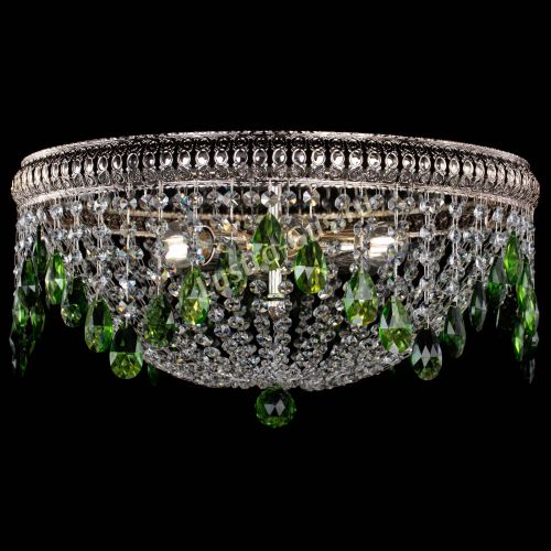 Люстра Лацио №5 журавлик зеленая в Ижевске Гусь Хрустальный