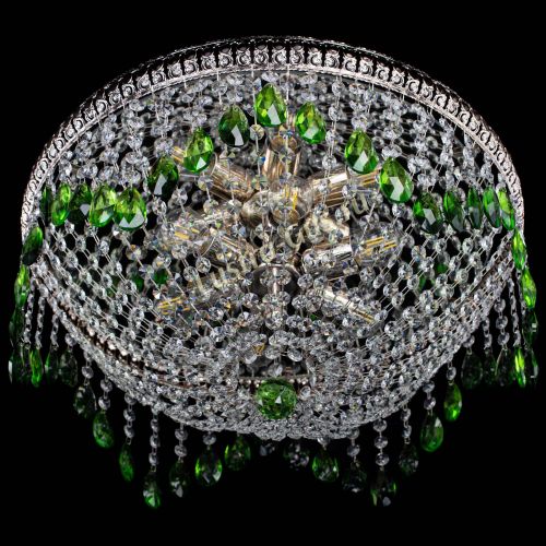 Люстра Лацио №5 журавлик зеленая в Ижевске Гусь Хрустальный