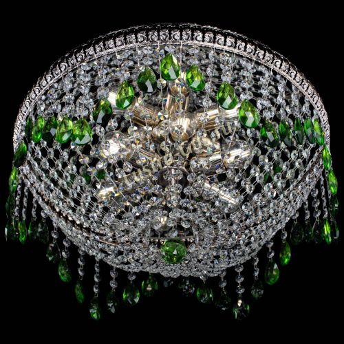 Люстра Лацио №5 журавлик зеленая в Ижевске Гусь Хрустальный