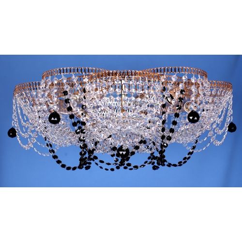 Люстра Лотос Ольга цветная в Ижевске Гусь Хрустальный