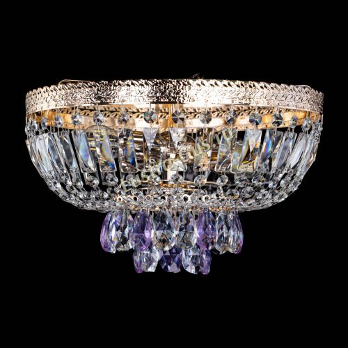 Люстра Милан Астра №3 фиолетовая в Ижевске Гусь Хрустальный