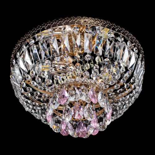 Люстра Милан Астра №3 розовая в Ижевске Гусь Хрустальный