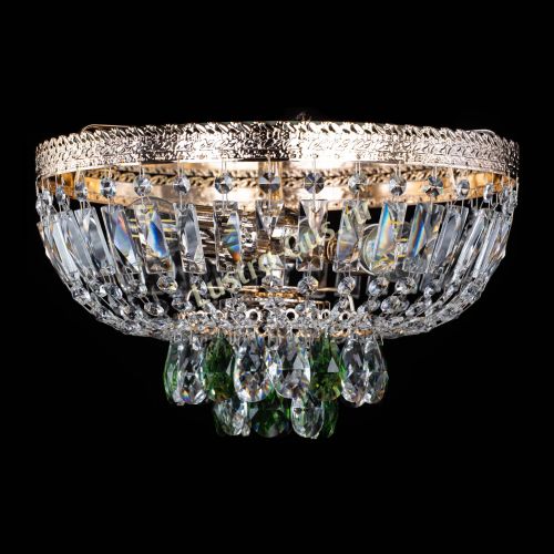 Люстра Милан Астра №3 зеленая в Ижевске Гусь Хрустальный