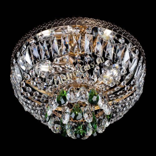 Люстра Милан Астра №3 зеленая в Ижевске Гусь Хрустальный