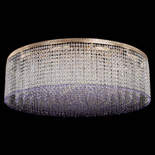 Люстра Милан капель №12 фиолетовая в Ижевске Гусь Хрустальный