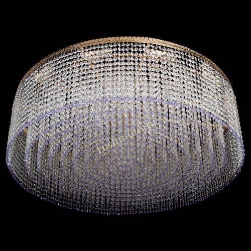 Люстра Милан капель №12 фиолетовая в Ижевске Гусь Хрустальный