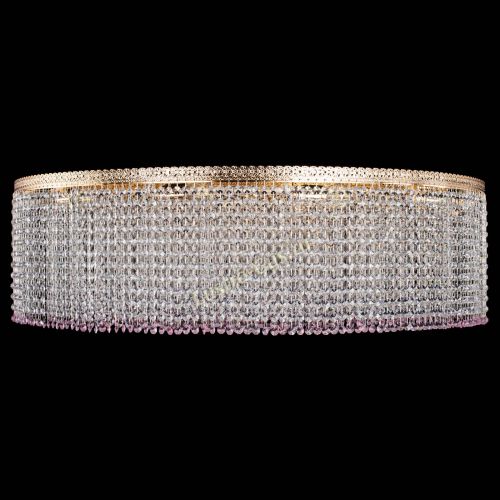 Люстра Милан капель №12 розовая в Ижевске Гусь Хрустальный