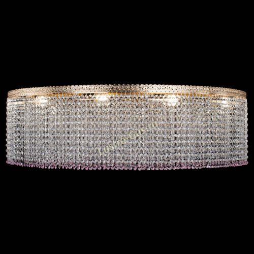 Люстра Милан капель №12 розовая в Ижевске Гусь Хрустальный