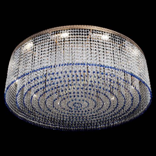 Люстра Милан капель №12 синяя в Ижевске Гусь Хрустальный