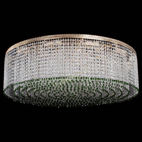 Люстра Милан капель №12 зеленая в Ижевске Гусь Хрустальный