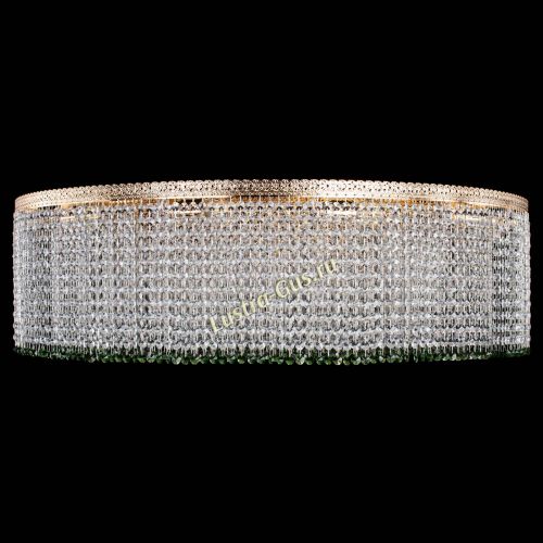 Люстра Милан капель №12 зеленая в Ижевске Гусь Хрустальный