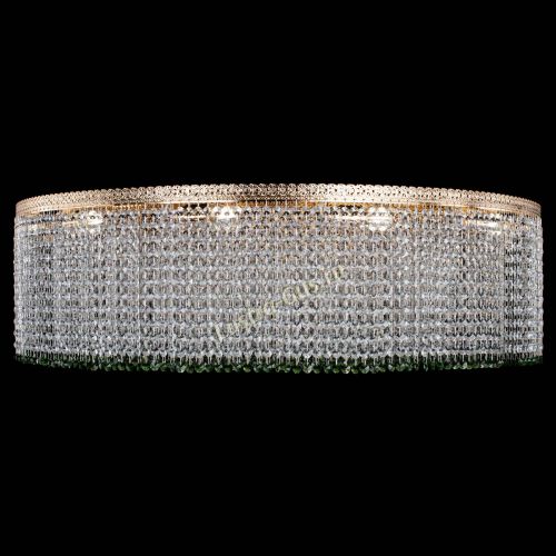 Люстра Милан капель №12 зеленая в Ижевске Гусь Хрустальный