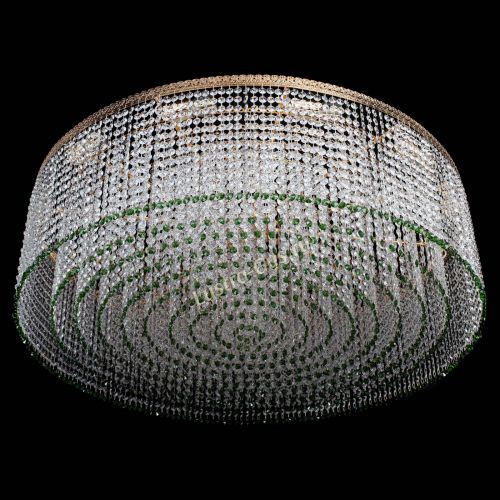 Люстра Милан капель №12 зеленая в Ижевске Гусь Хрустальный