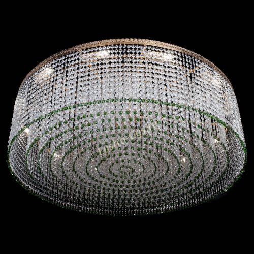 Люстра Милан капель №12 зеленая в Ижевске Гусь Хрустальный