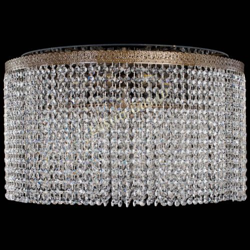 Люстра Милан капель оптикон под бронзу с зеркалом в Ижевске Гусь Хрустальный