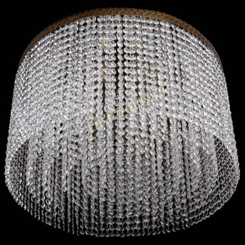 Люстра Милан капель оптикон под бронзу с зеркалом в Ижевске Гусь Хрустальный