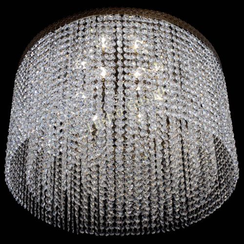 Люстра Милан капель оптикон под бронзу с зеркалом в Ижевске Гусь Хрустальный