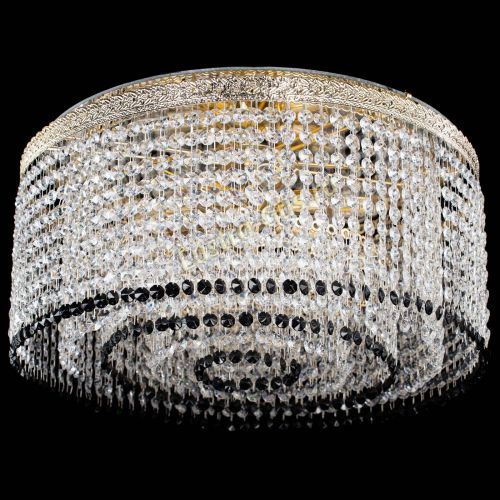 Люстра Милан капель оптикон Черная в Ижевске Гусь Хрустальный