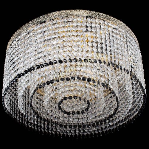 Люстра Милан капель оптикон Черная в Ижевске Гусь Хрустальный