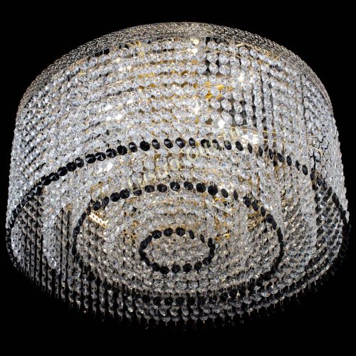 Люстра Милан капель оптикон Черная в Ижевске Гусь Хрустальный