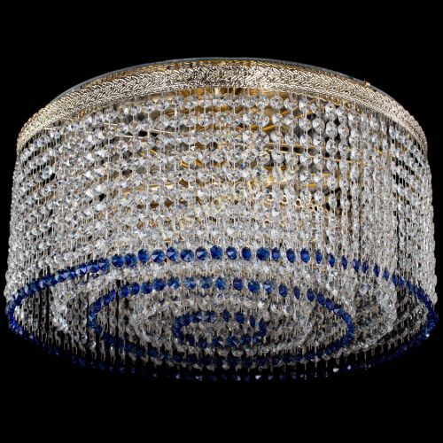 Люстра Милан капель оптикон Синяя в Ижевске Гусь Хрустальный