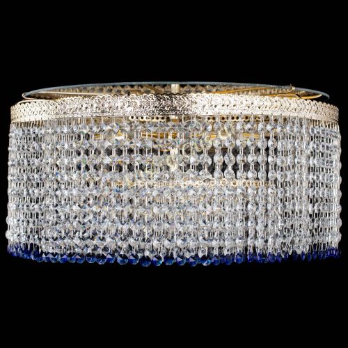 Люстра Милан капель оптикон Синяя в Ижевске Гусь Хрустальный