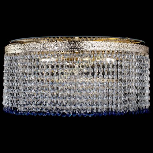 Люстра Милан капель оптикон Синяя в Ижевске Гусь Хрустальный