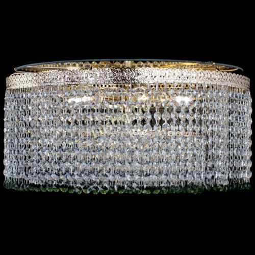 Люстра Милан капель оптикон Зеленая в Ижевске Гусь Хрустальный