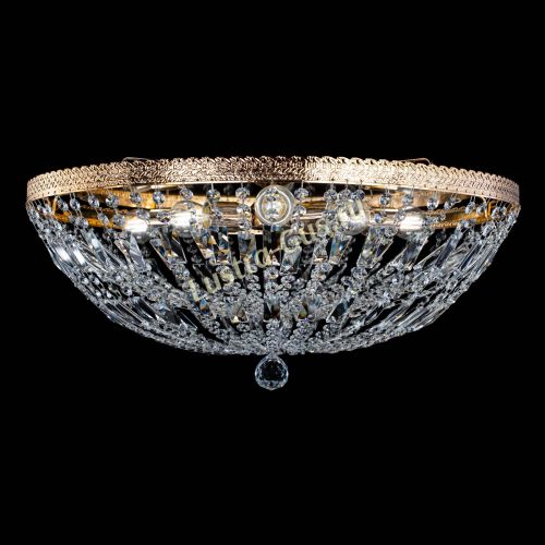 Люстра Милан Купол с пластинками №6 в Ижевске Гусь Хрустальный