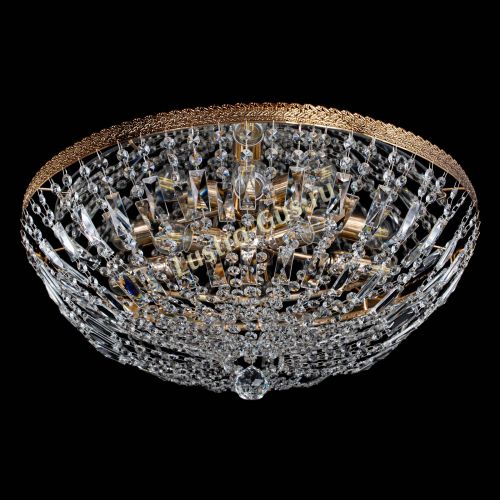 Люстра Милан Купол с пластинками №6 в Ижевске Гусь Хрустальный