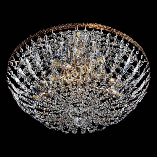 Люстра Милан Купол с пластинками №6 в Ижевске Гусь Хрустальный