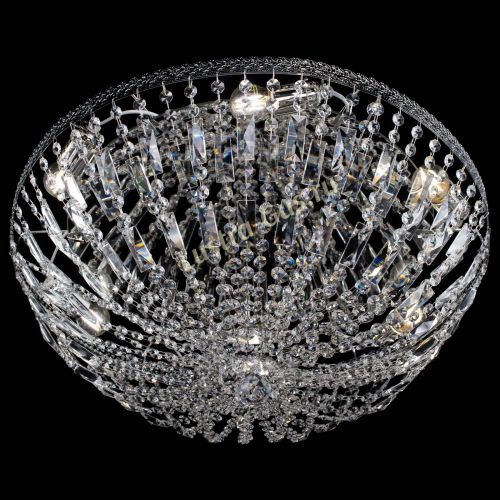 Люстра Милан Купол с пластинками №6 в Ижевске Гусь Хрустальный