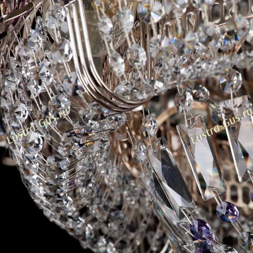 Люстра Кольцо Классика фиолетовая в Ижевске Гусь Хрустальный