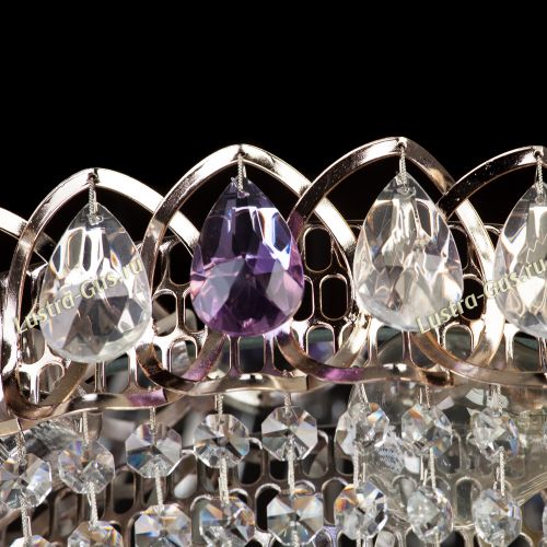 Люстра Кольцо Классика фиолетовая в Ижевске Гусь Хрустальный