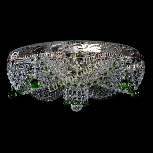 Люстра Виктория зеленая в Ижевске Гусь Хрустальный