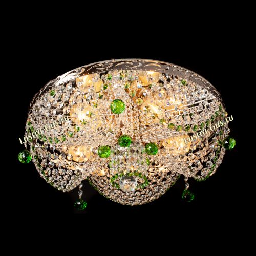 Люстра Виктория зеленая в Ижевске Гусь Хрустальный