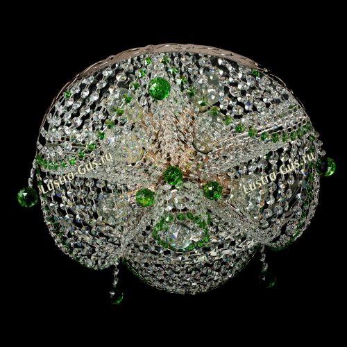 Люстра Виктория зеленая в Ижевске Гусь Хрустальный