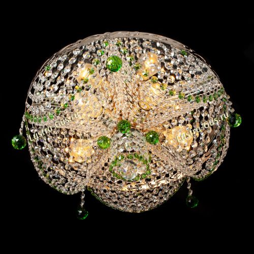 Люстра Виктория зеленая в Ижевске Гусь Хрустальный