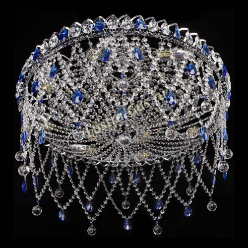 Люстра Паутинка синяя в Ижевске Гусь Хрустальный