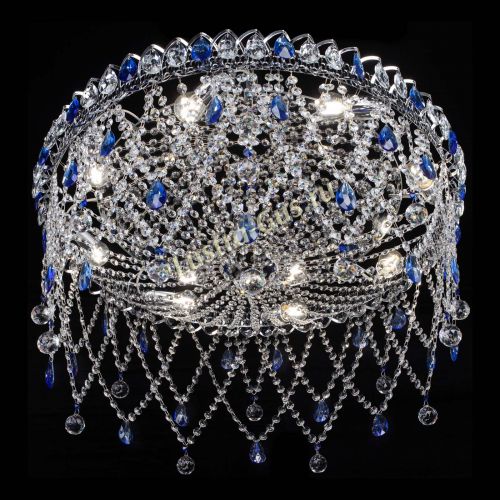 Люстра Паутинка синяя в Ижевске Гусь Хрустальный