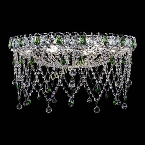 Люстра Паутинка зеленая в Ижевске Гусь Хрустальный