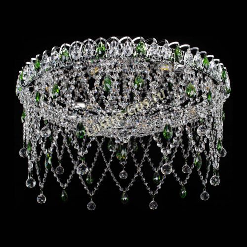 Люстра Паутинка зеленая в Ижевске Гусь Хрустальный